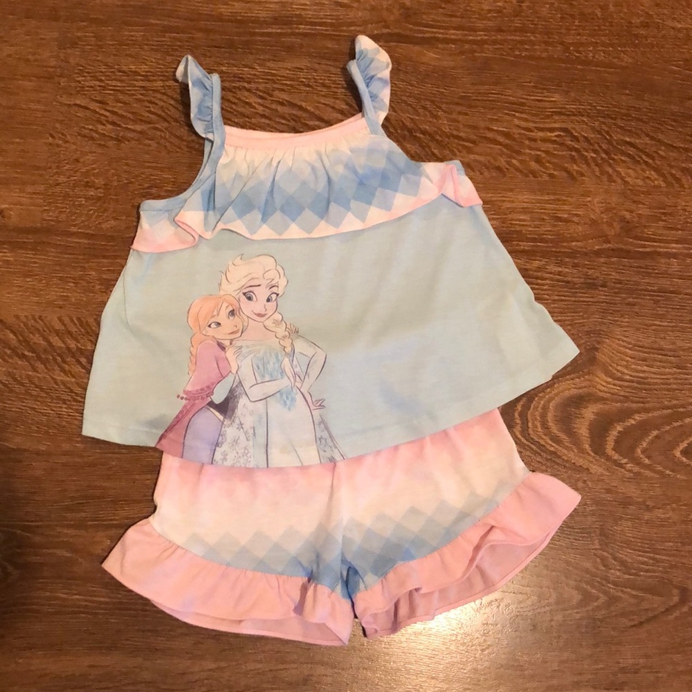 Disney Frozen Elsa Anna Pajama tank and shorts